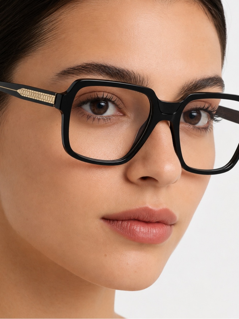 New Victoria Beckham VB2668 001 Black Square Acetate Glasses Women Authentic